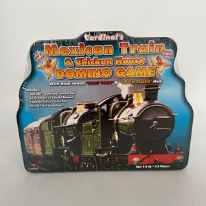 Cardinal Industries Mexican Train & Chicken House Dominoes in CollectibleTin new